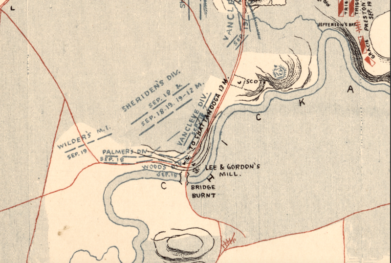 Battle Archives Map Chickamauga