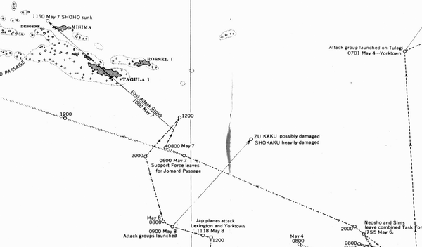 battle of coral sea map