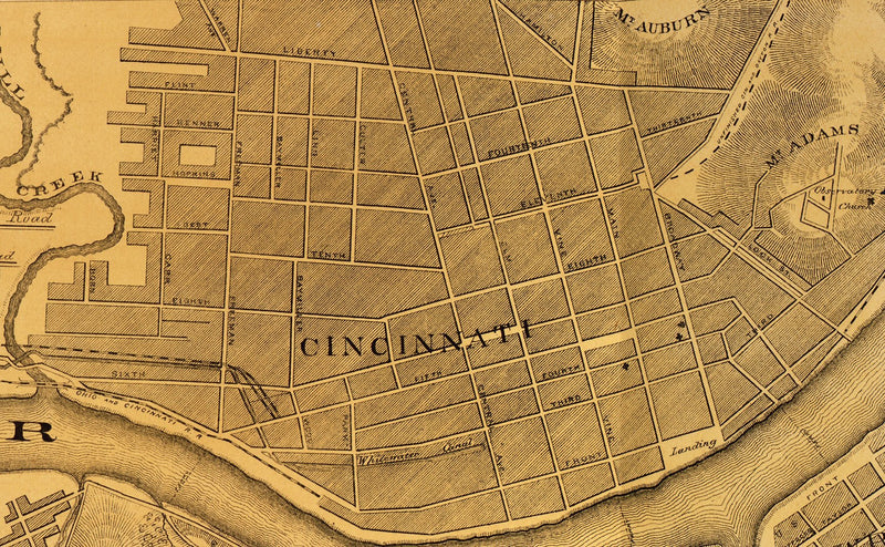 Battle Archives Map Defenses of Cincinnati, Ohio