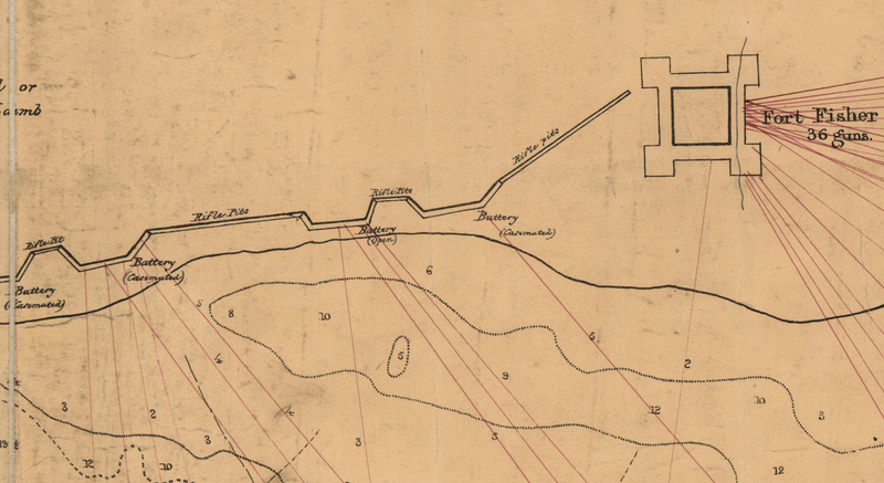 Battle Archives Map Fort Fisher, North Carolina #2