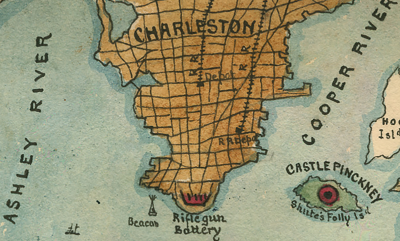Battle Archives Map Fort Sumter, South Carolina #2