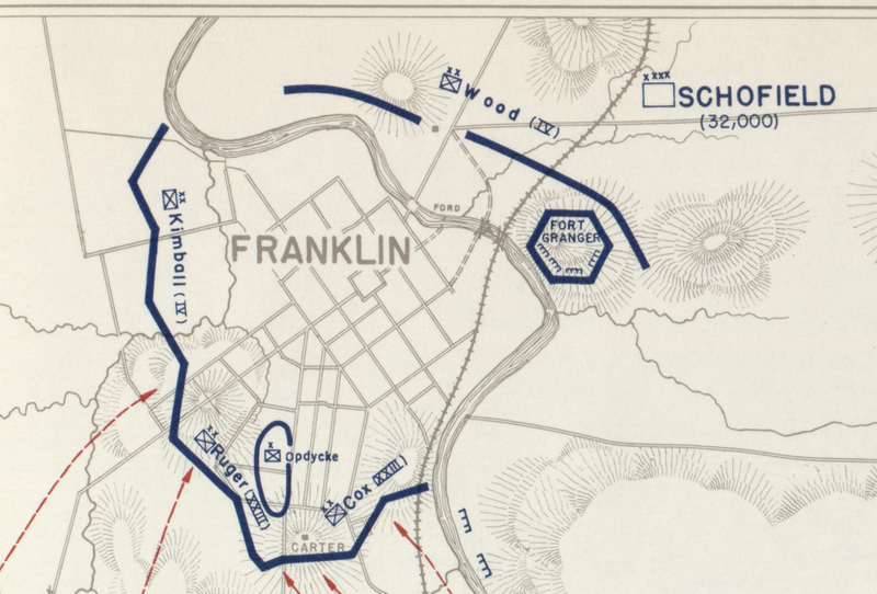 Battle Archives Map Franklin, Tennessee #2