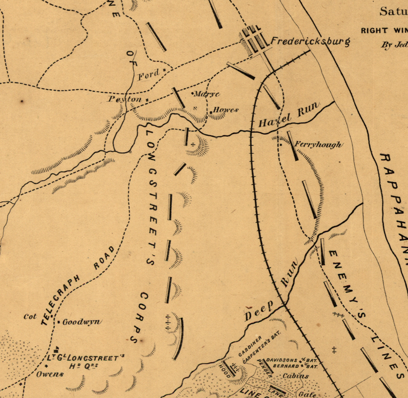 Battle Archives Map Fredericksburg, Virginia #2