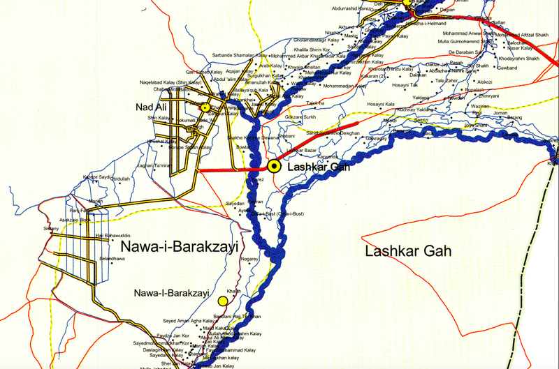 Battle Archives Map Helmand Province, Afghanistan