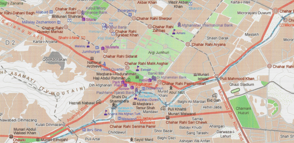 Battle Archives Map Kabul, Afghanistan #1