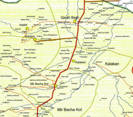 Battle Archives Map Kabul Province, Afghanistan