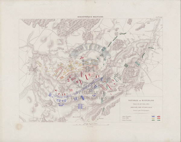 Battle Archives Map Waterloo French Battle Map