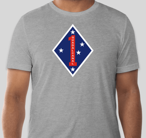 Battle Archives T-Shirt Small / Gray 1st Marine Division Emblem T-Shirt