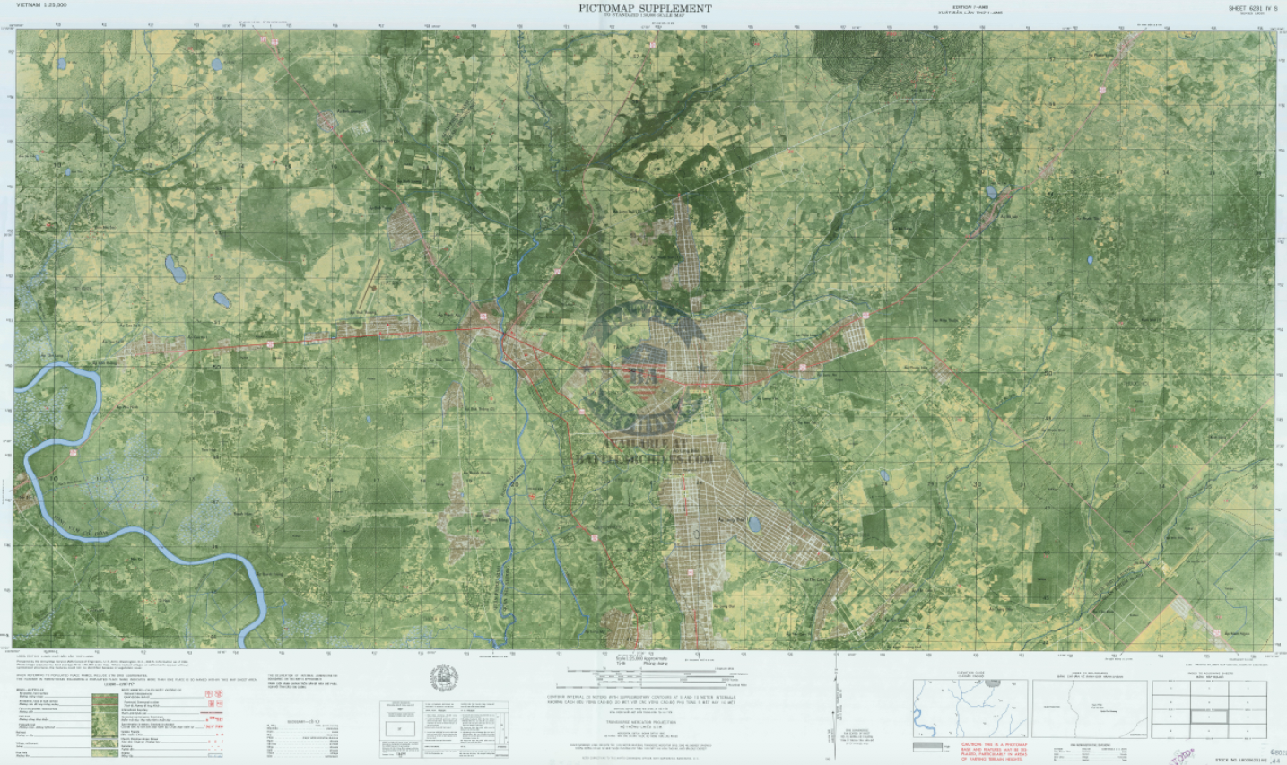 Battle Archives Map 33.5x20 Tay Ninh #2