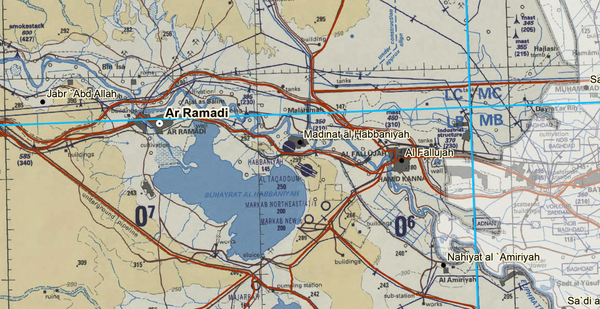 Al Anbar Province, Iraq Topographical Map