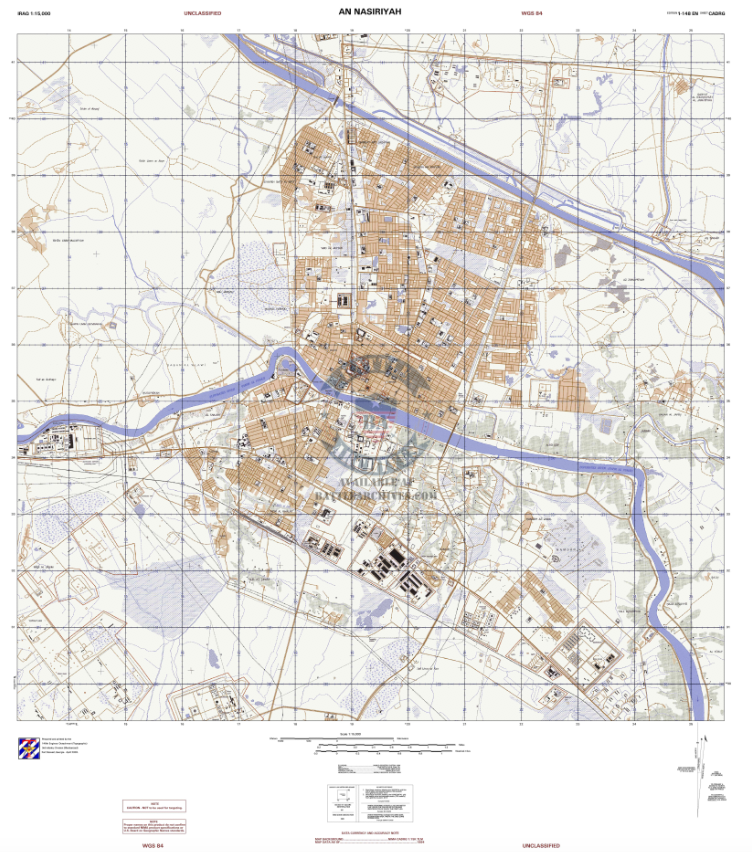 Battle Archives Map An Nasiriyah, Iraq