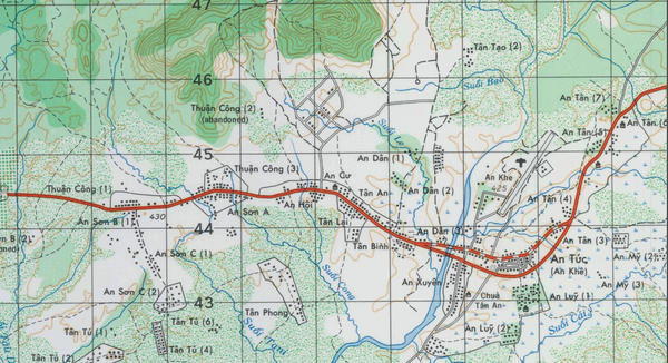 An Tuc 1:50,000 Topographical Map