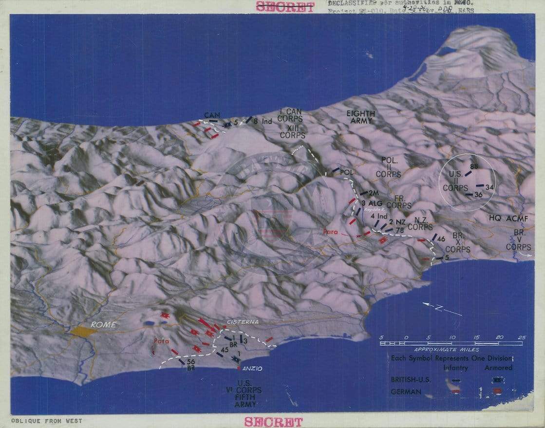 Battle Archives Map Anzio