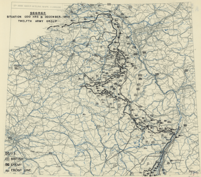 Ardennes Counteroffensive (Battle of the Bulge) 31 December Map