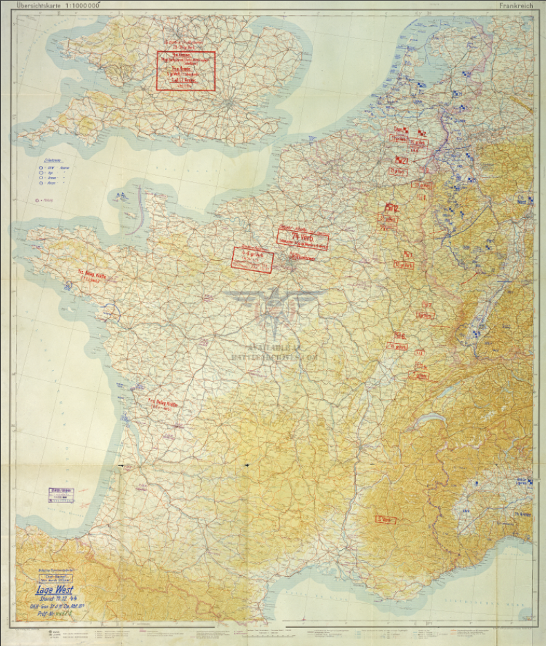 Ardennes Counteroffensive (Battle of the Bulge) German Front Lines Battle Map