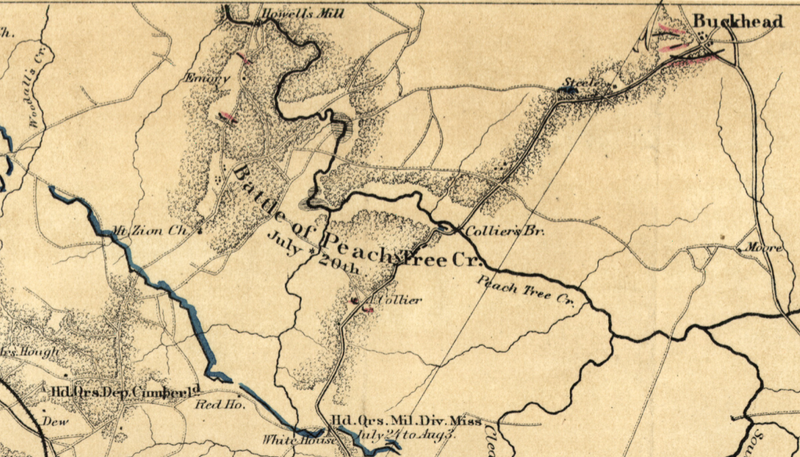Battle Archives Map Atlanta, Georgia #2