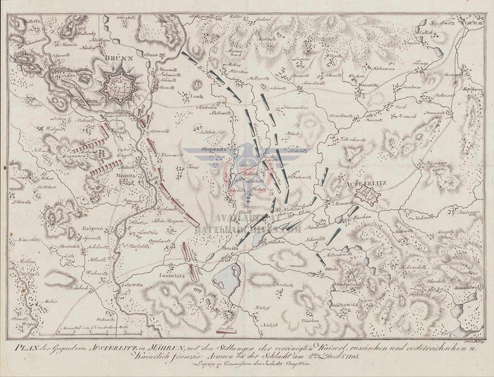 Battle Archives Map Austerlitz (Napoleon's Greatest Victory) Battle Map