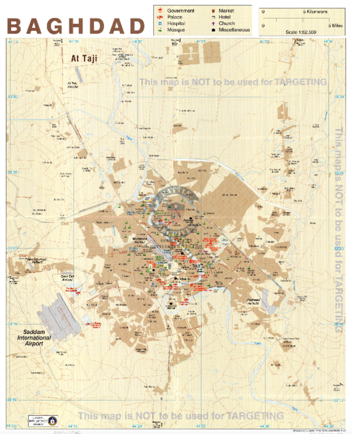 Battle Archives Map Baghdad, Iraq #2