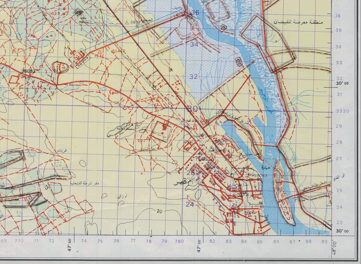 Basrah, Iraq City Topographical Map
