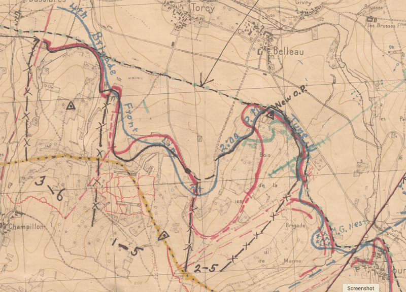 Battle Archives Map Belleau Wood Front Line Progression Battle Map