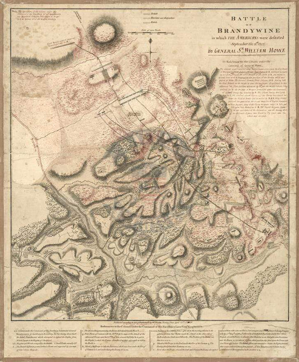 Battle Archives Map Brandywine, Pennsylvania