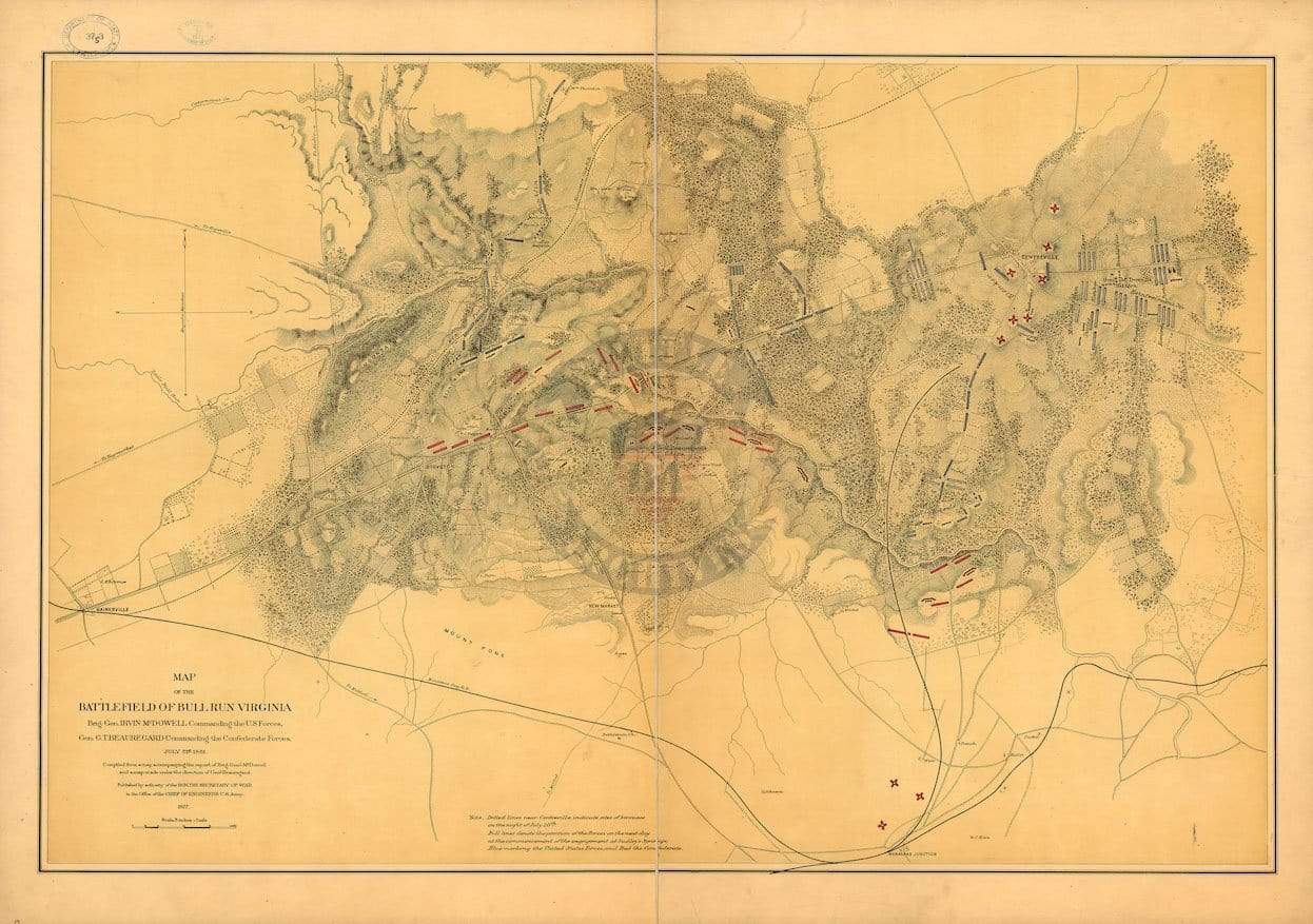 Battle Archives Map Bull Run (Manassas) I #1