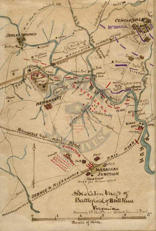 Battle Archives Map Bull Run (Manassas) I #3