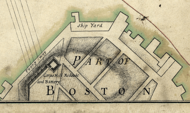 Battle Archives Map Bunker Hill, Massachusetts 1775 British Battle Map