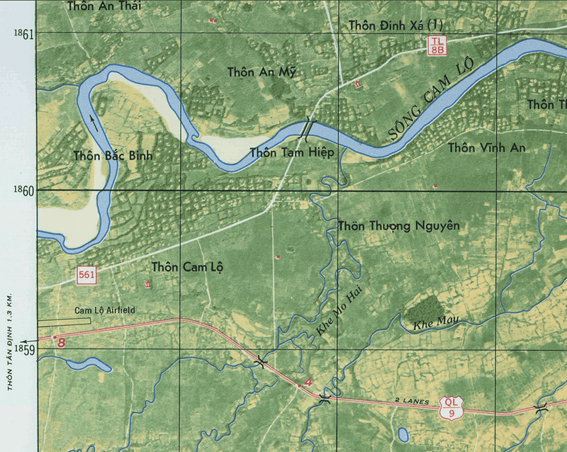 Battle Archives Map Cam Lo (East), Vietnam Topographical Pictomap