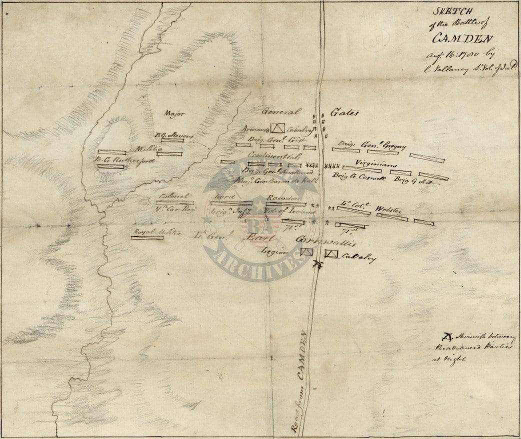 Battle Archives Map Camden, South Carolina