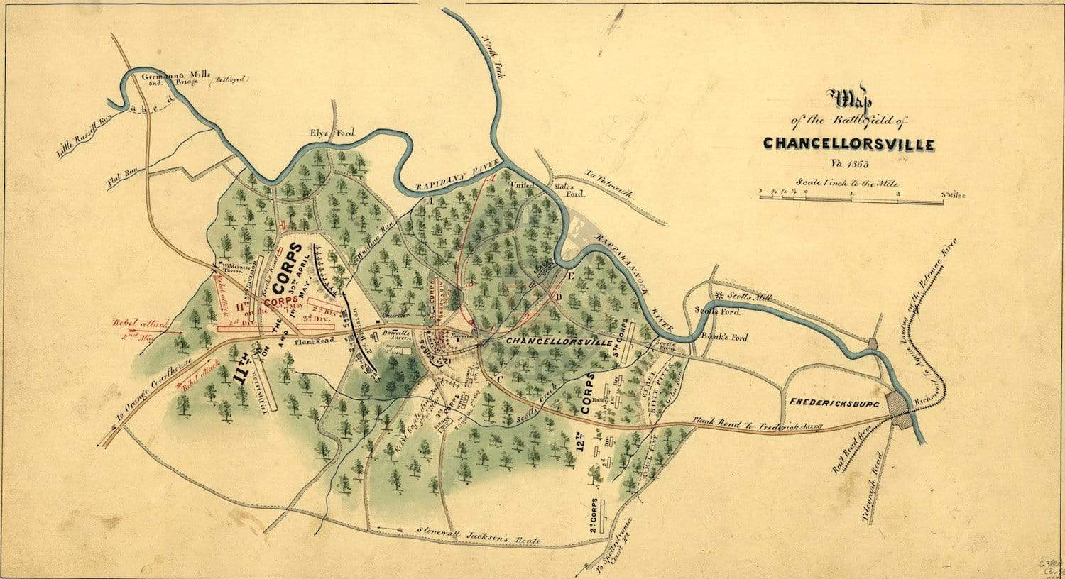 Battle Archives Map Chancellorsville #2