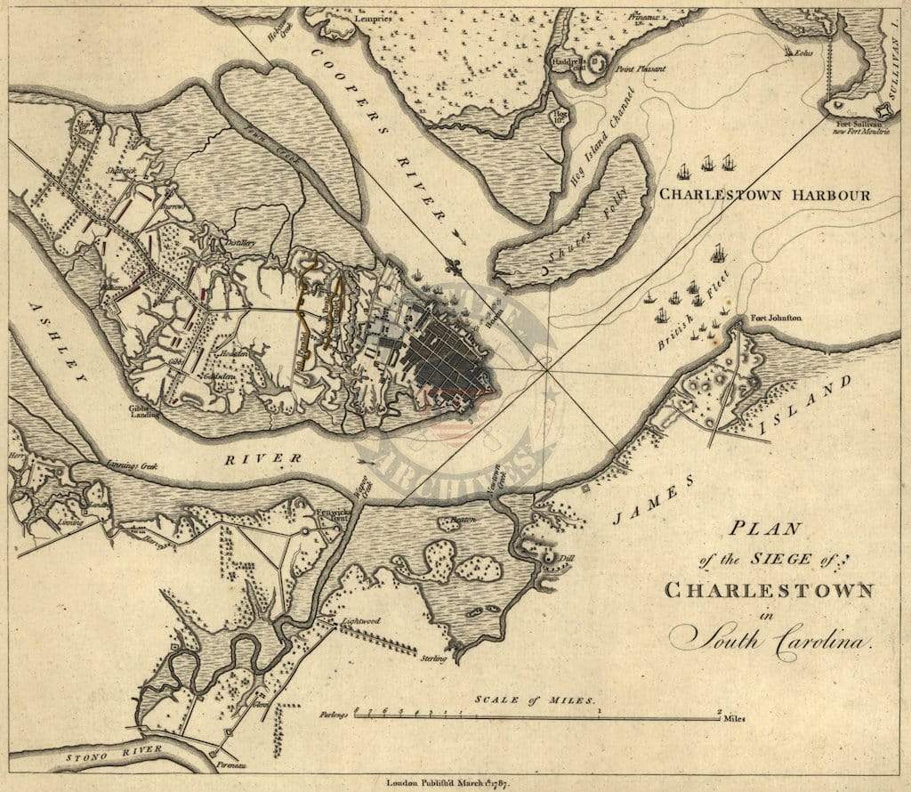 Battle Archives Map Charles Town, South Carolina #1