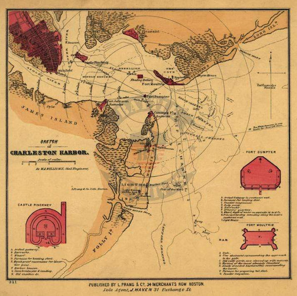 Battle Archives Map Charleston, South Carolina #3