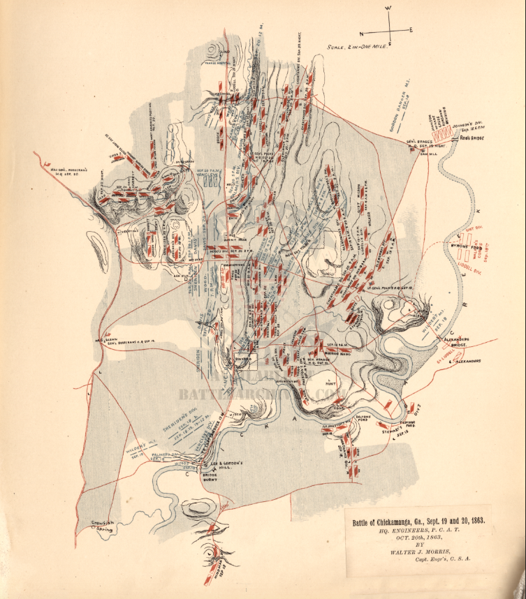 Battle Archives Map Chickamauga