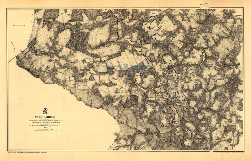 Battle Archives Map Cold Harbor Trench Lines Map