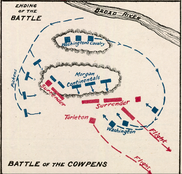 Battle Archives Map Cowpens, South Carolina