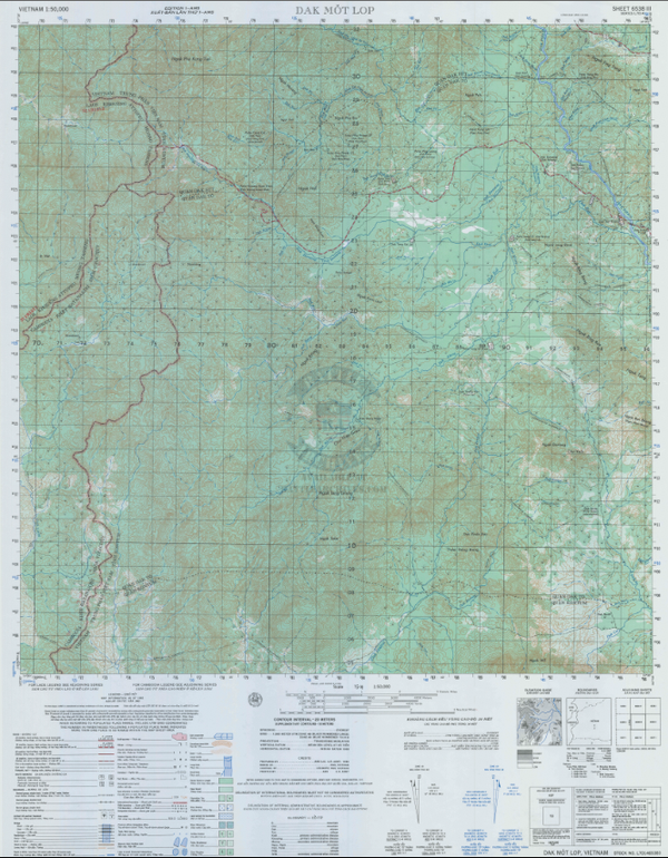 Battle Archives Map Dak To, Vietnam (Western Hills)