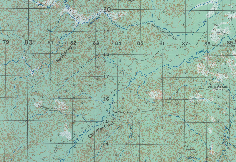 Dak To, Vietnam (Western Hills) Topographical Map
