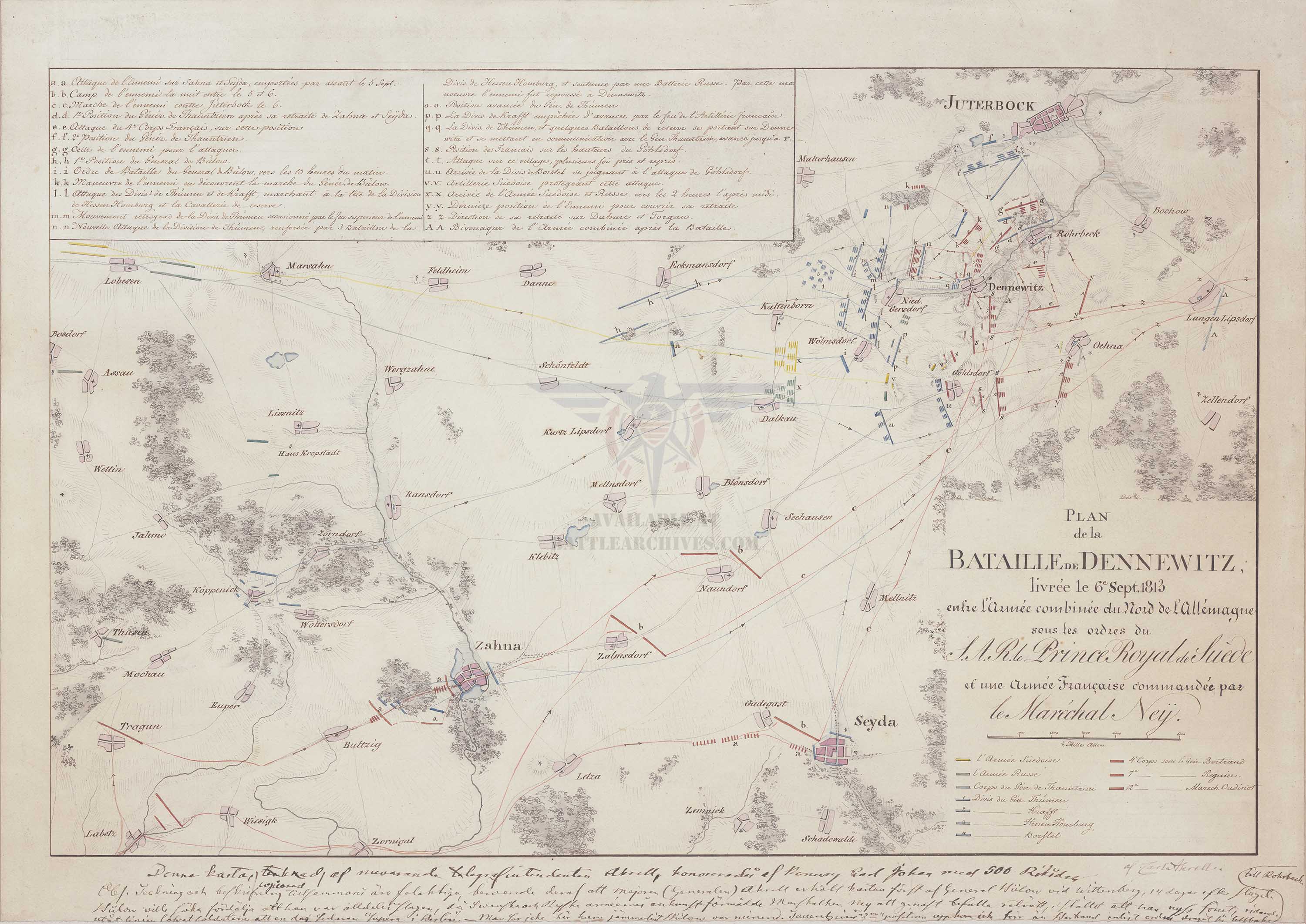 Dennewitz 1813 French Battle Map