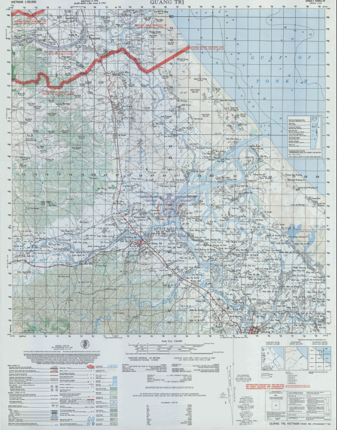 Dong Ha, Vietnam Topographical Map