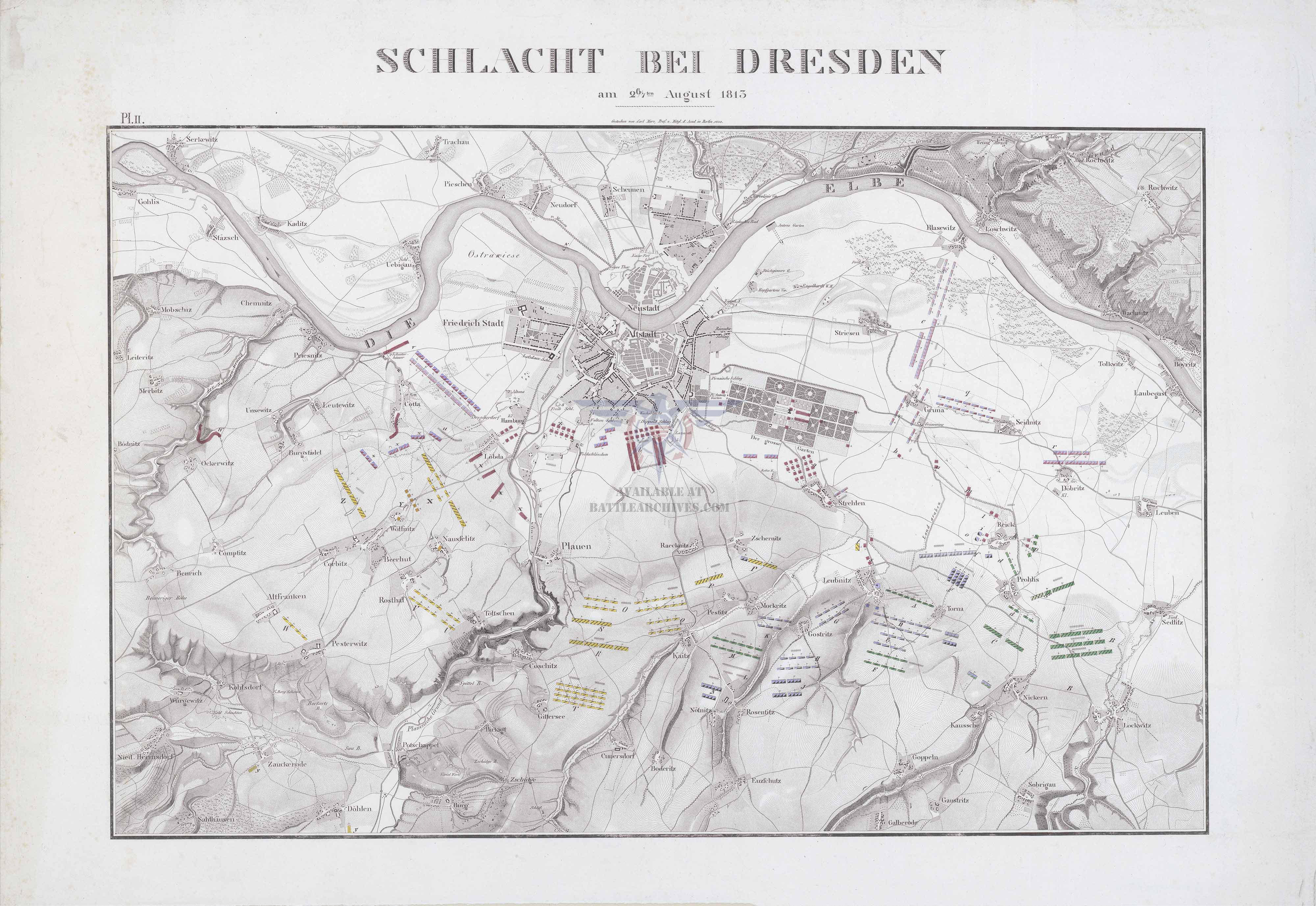 Dresden 1813 Battle Map