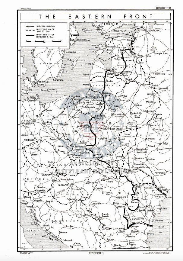 Battle Archives Map Eastern Front, 1944