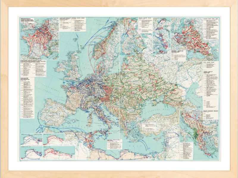 European Theater of Operations Map from 1939-1945