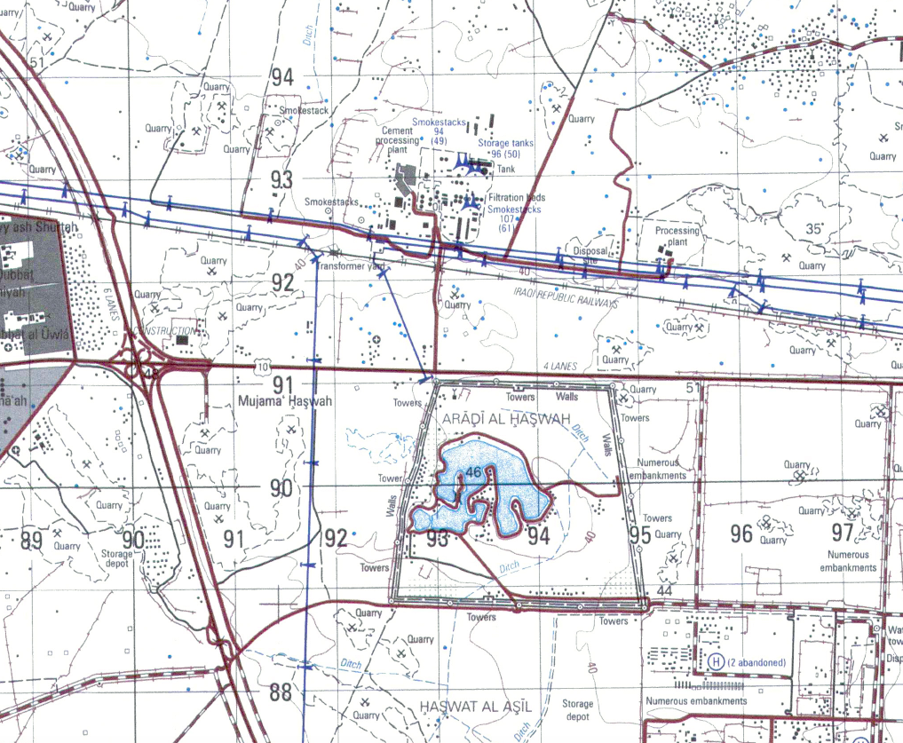 Fallujah, Iraq City Topographical Map – Battle Archives