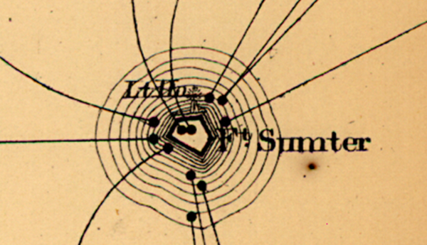 Fort Sumter April 1861 Bombardment Battle Map