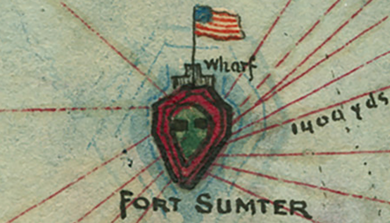Battle Archives Map Fort Sumter, South Carolina #2