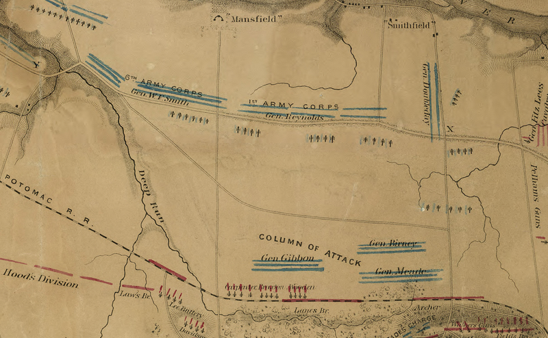 Battle Archives Map Fredericksburg, Virginia #1