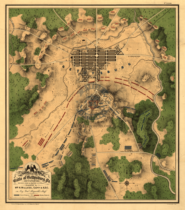 Battle Archives Map Gettysburg #3