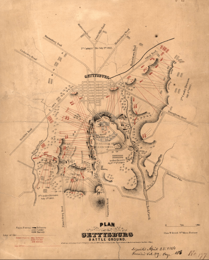 Battle Archives Map Gettysburg #4