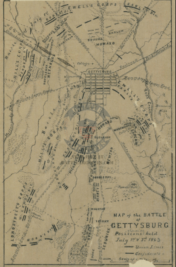 Battle Archives Map Gettysburg #5